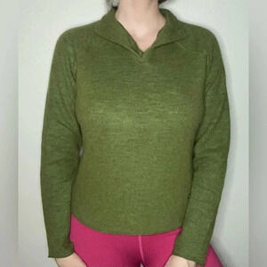 Mountain Hardwear Wool Blend Sweater Size Medium Green